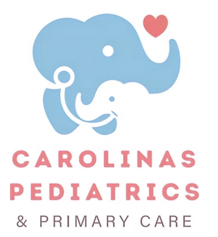 Carolinas Pediatrics & Primary Care logo — a mother and baby elephant with a heart